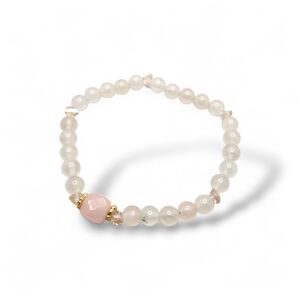 Elegant 6 mm Rose Quartz Beaded Bracelet